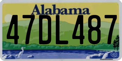 AL license plate 47DL487