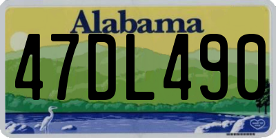 AL license plate 47DL490