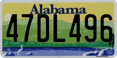 AL license plate 47DL496