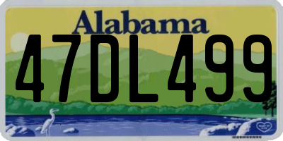 AL license plate 47DL499