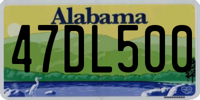 AL license plate 47DL500