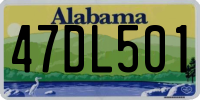 AL license plate 47DL501