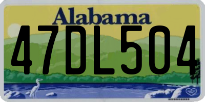 AL license plate 47DL504