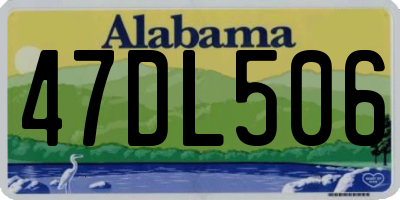 AL license plate 47DL506
