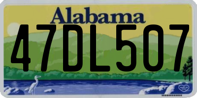 AL license plate 47DL507