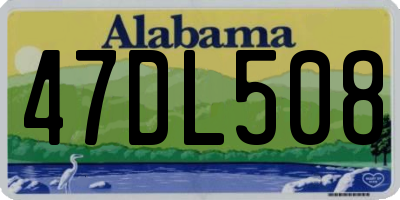 AL license plate 47DL508