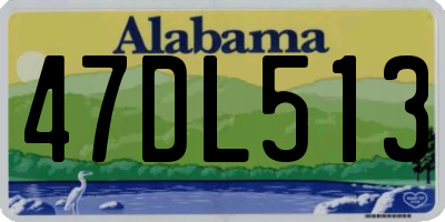 AL license plate 47DL513