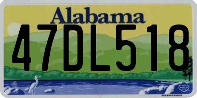 AL license plate 47DL518