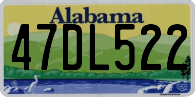 AL license plate 47DL522