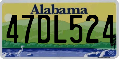 AL license plate 47DL524