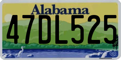 AL license plate 47DL525