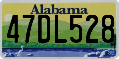 AL license plate 47DL528