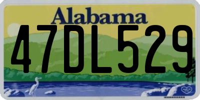 AL license plate 47DL529