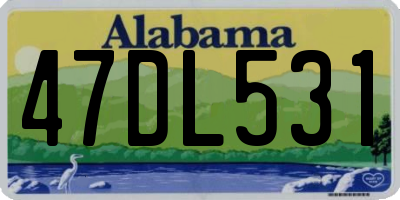 AL license plate 47DL531