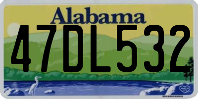 AL license plate 47DL532
