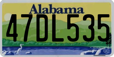 AL license plate 47DL535