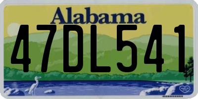 AL license plate 47DL541