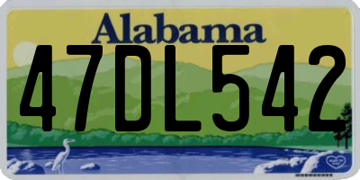 AL license plate 47DL542