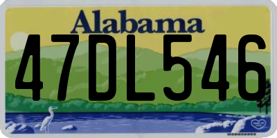 AL license plate 47DL546