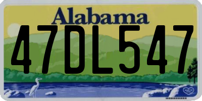 AL license plate 47DL547