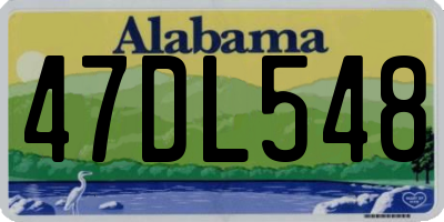 AL license plate 47DL548