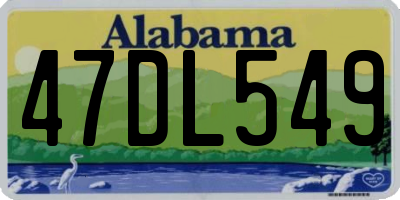 AL license plate 47DL549