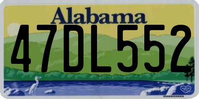 AL license plate 47DL552
