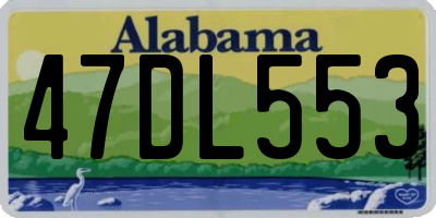AL license plate 47DL553