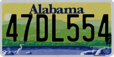 AL license plate 47DL554