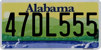 AL license plate 47DL555