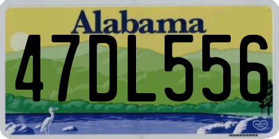 AL license plate 47DL556