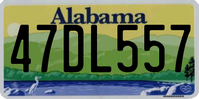 AL license plate 47DL557