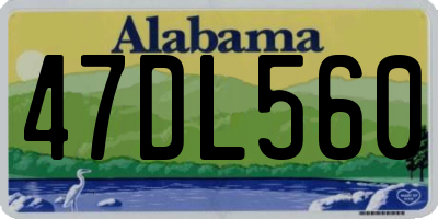 AL license plate 47DL560