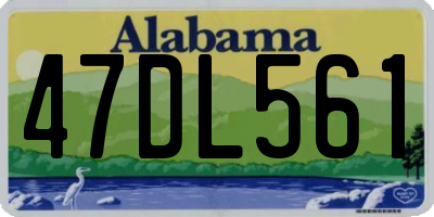 AL license plate 47DL561