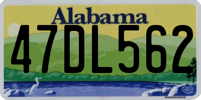 AL license plate 47DL562