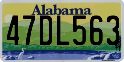 AL license plate 47DL563