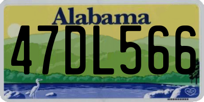 AL license plate 47DL566