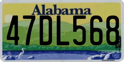 AL license plate 47DL568