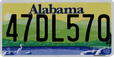 AL license plate 47DL570