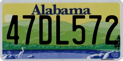 AL license plate 47DL572