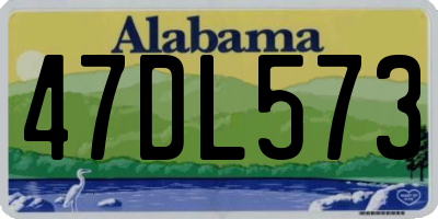 AL license plate 47DL573