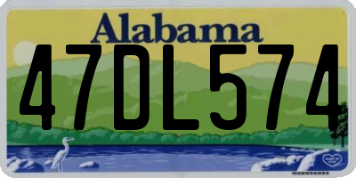 AL license plate 47DL574