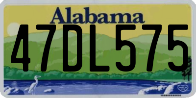 AL license plate 47DL575