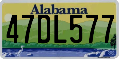 AL license plate 47DL577