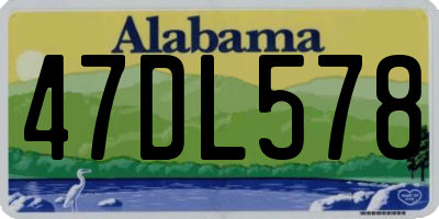 AL license plate 47DL578
