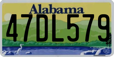 AL license plate 47DL579