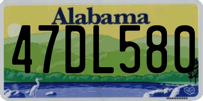 AL license plate 47DL580
