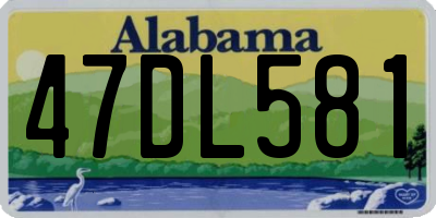 AL license plate 47DL581