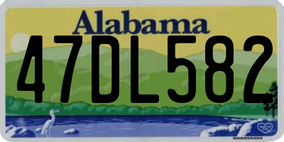 AL license plate 47DL582