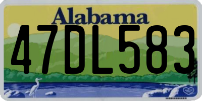 AL license plate 47DL583